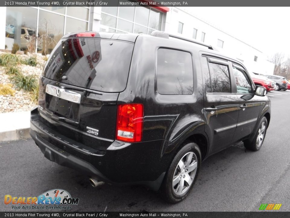 2013 Honda Pilot Touring 4WD Crystal Black Pearl / Gray Photo #9
