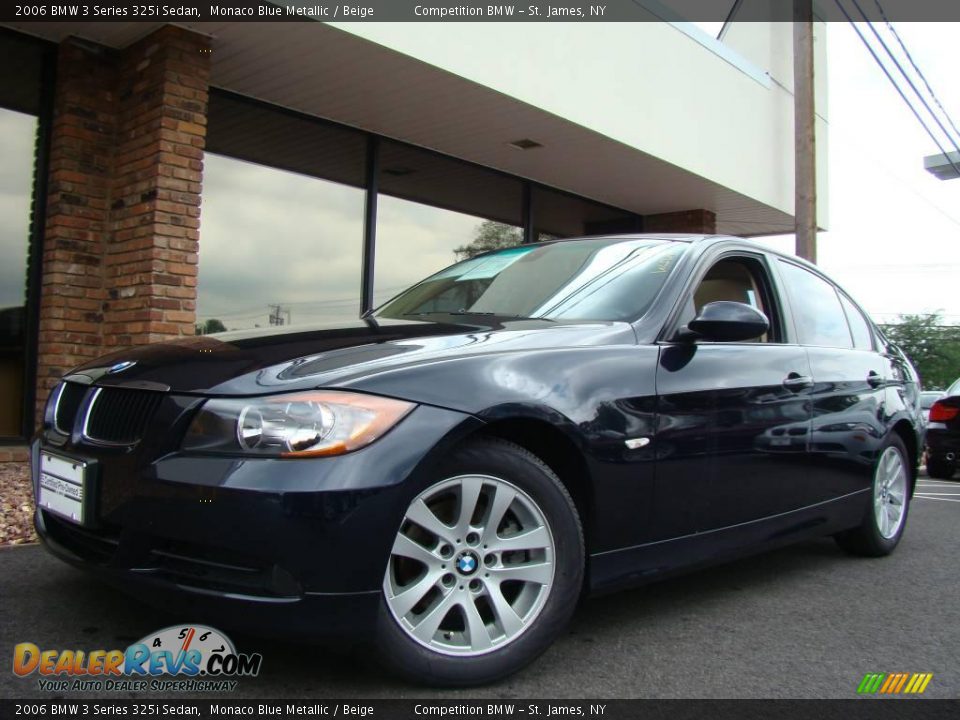 2006 BMW 3 Series 325i Sedan Monaco Blue Metallic / Beige Photo #1