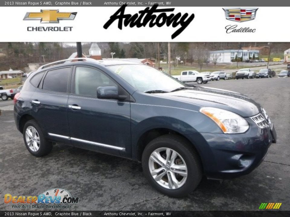 2013 Nissan Rogue S AWD Graphite Blue / Black Photo #1