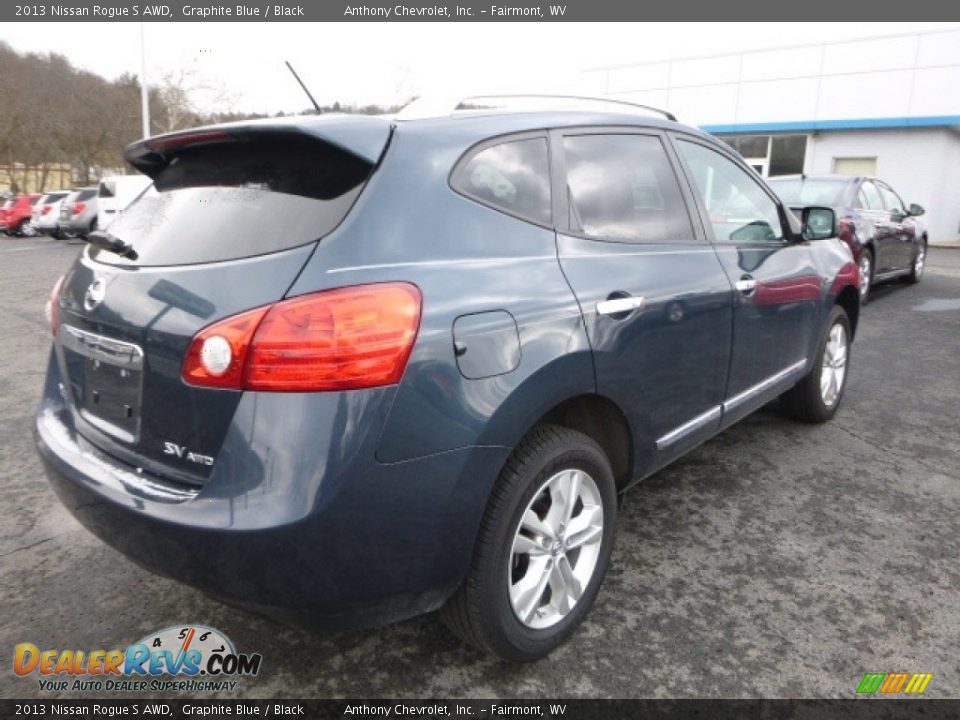 2013 Nissan Rogue S AWD Graphite Blue / Black Photo #7