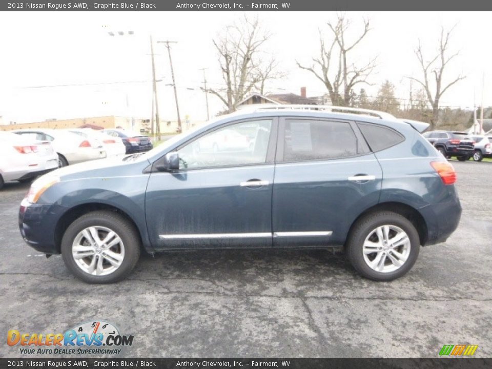 2013 Nissan Rogue S AWD Graphite Blue / Black Photo #10