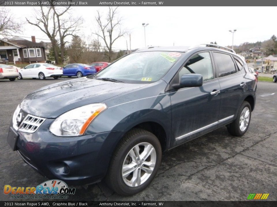 2013 Nissan Rogue S AWD Graphite Blue / Black Photo #11