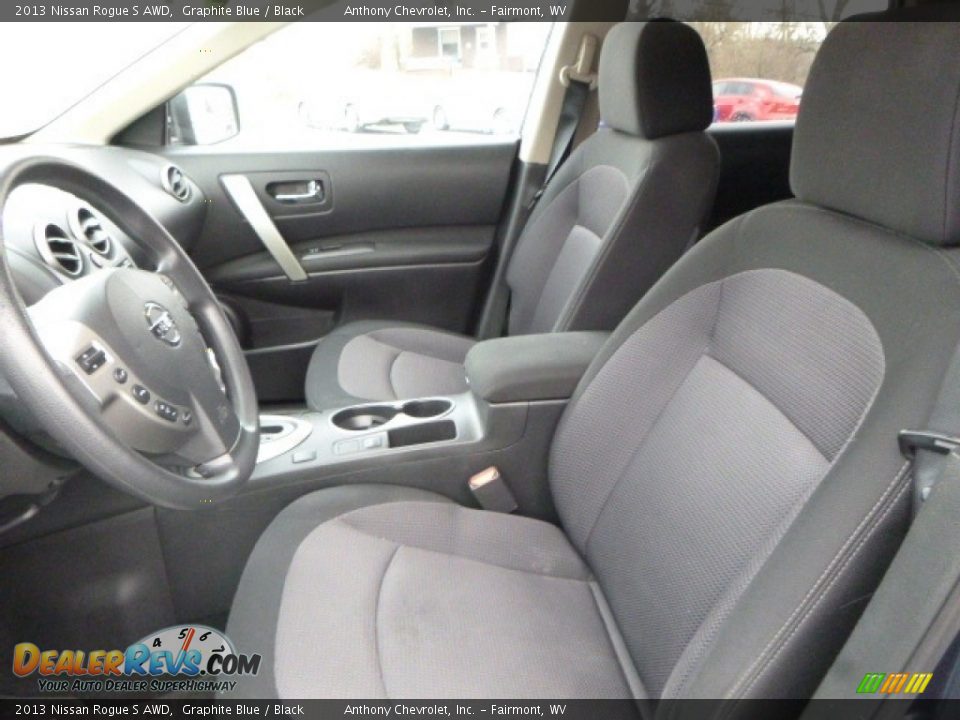 2013 Nissan Rogue S AWD Graphite Blue / Black Photo #13