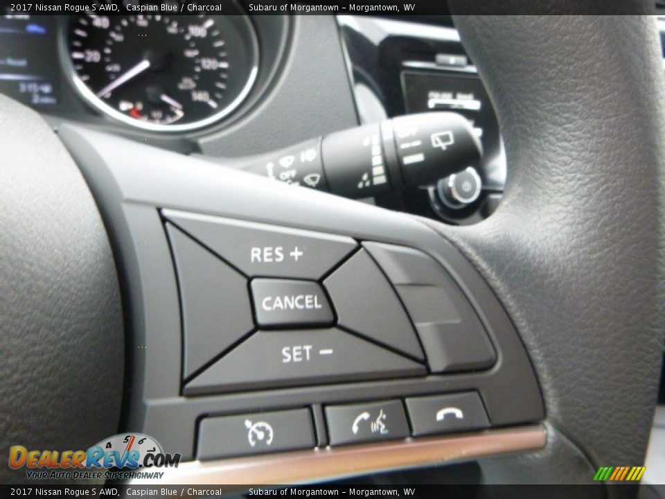 2017 Nissan Rogue S AWD Caspian Blue / Charcoal Photo #19