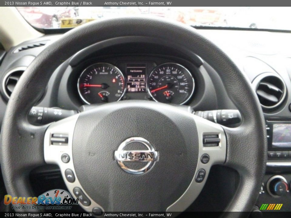 2013 Nissan Rogue S AWD Graphite Blue / Black Photo #18