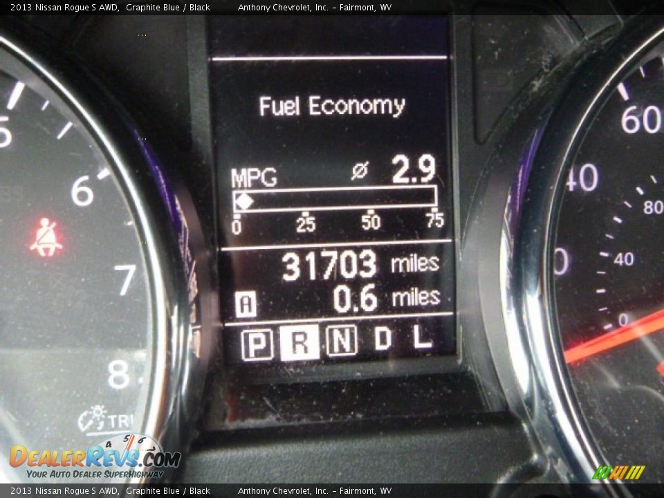 2013 Nissan Rogue S AWD Graphite Blue / Black Photo #19