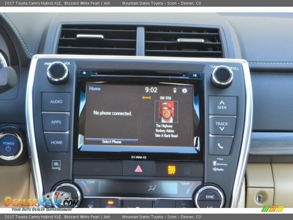 2017 Toyota Camry Hybrid XLE Blizzard White Pearl / Ash Photo #6