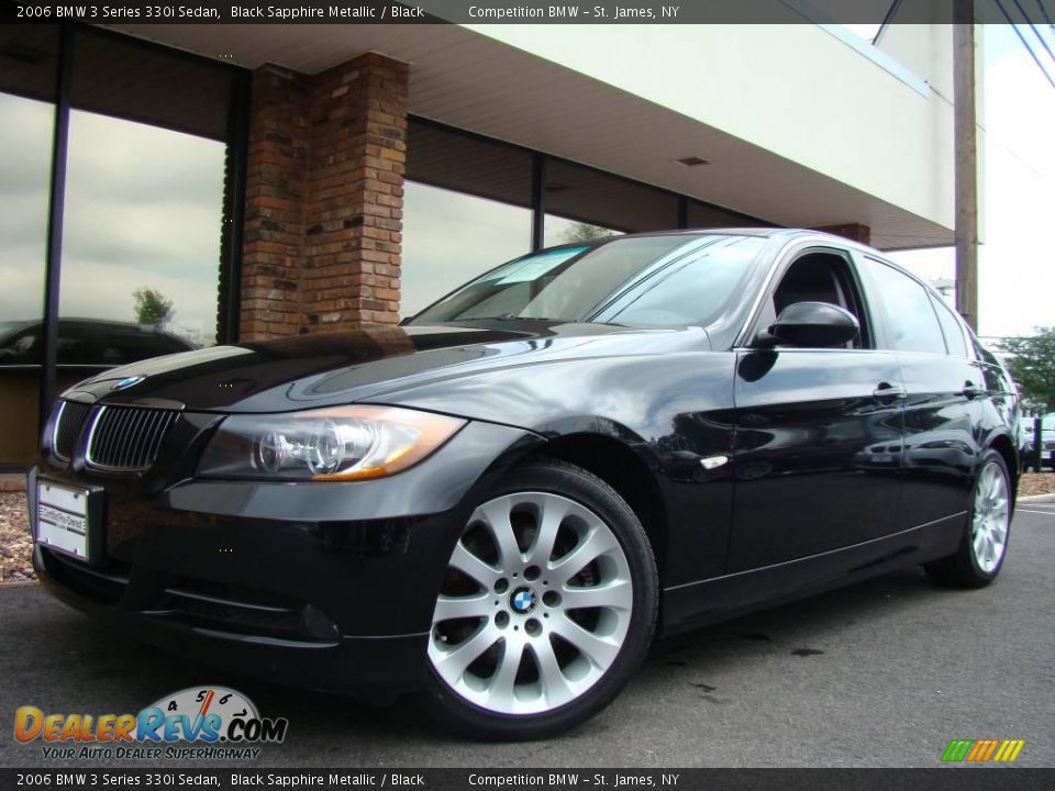 2006 BMW 3 Series 330i Sedan Black Sapphire Metallic / Black Photo #1