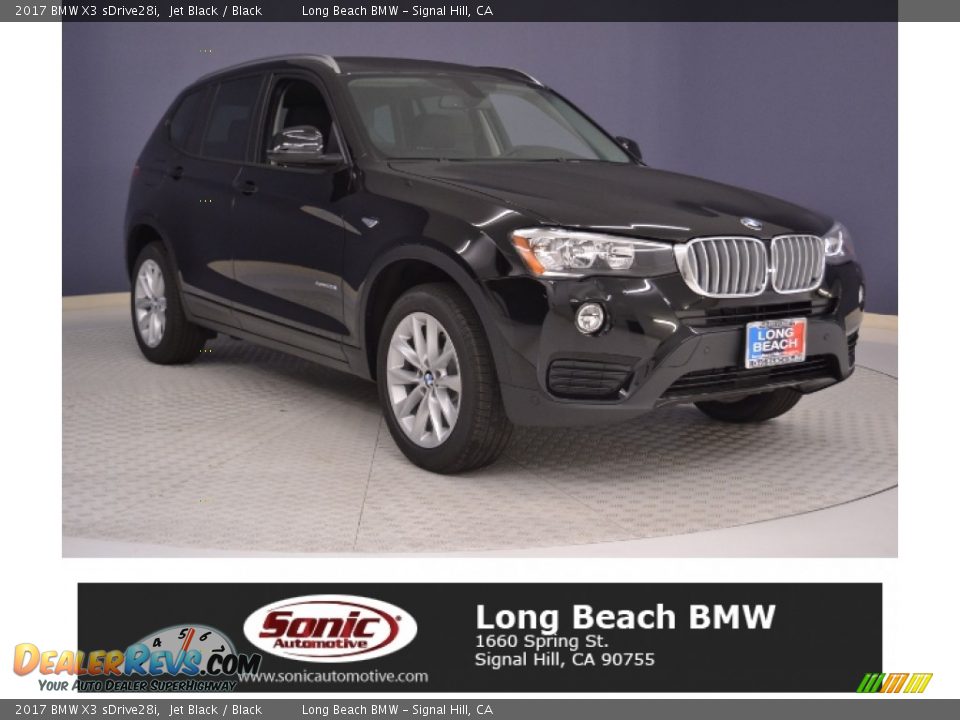 2017 BMW X3 sDrive28i Jet Black / Black Photo #1