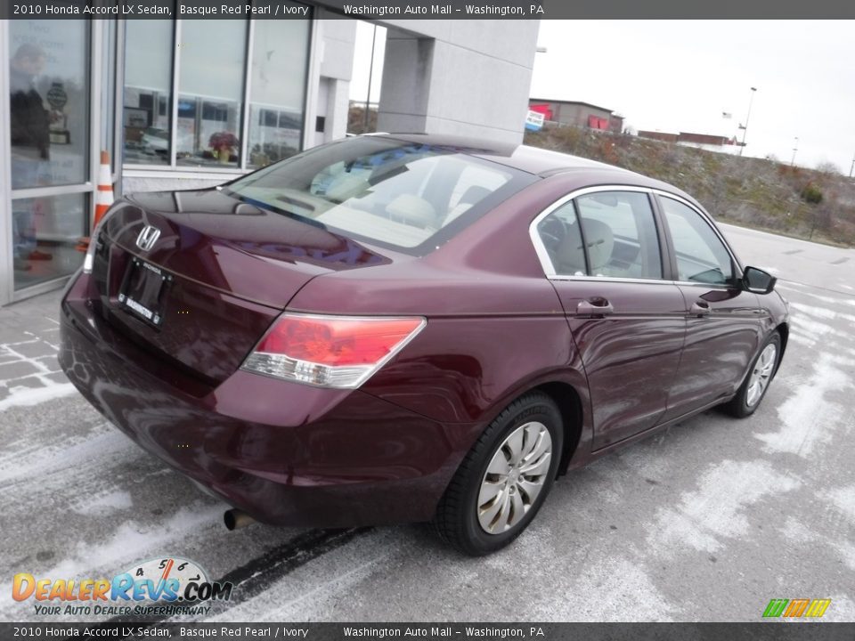 2010 Honda Accord LX Sedan Basque Red Pearl / Ivory Photo #9