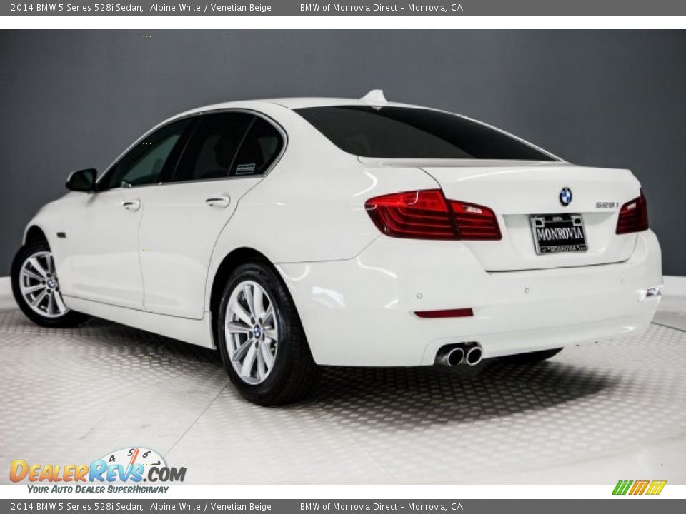 2014 BMW 5 Series 528i Sedan Alpine White / Venetian Beige Photo #10