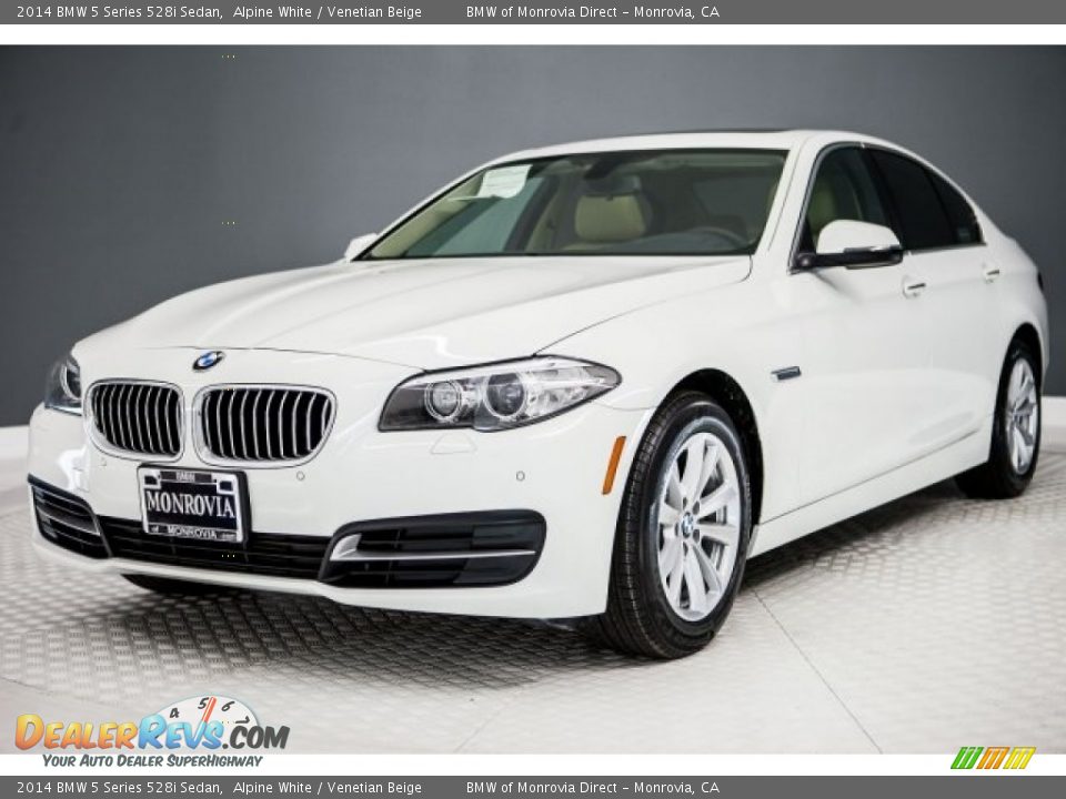 2014 BMW 5 Series 528i Sedan Alpine White / Venetian Beige Photo #14