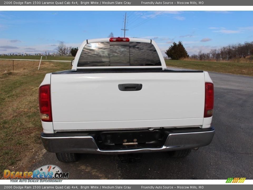 2006 Dodge Ram 1500 Laramie Quad Cab 4x4 Bright White / Medium Slate Gray Photo #13