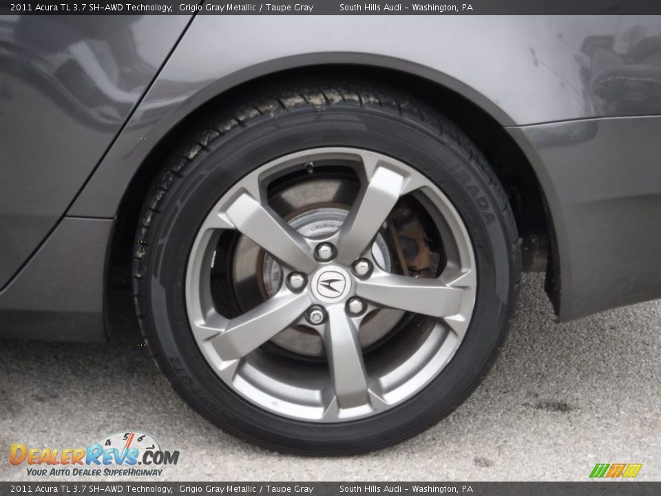 2011 Acura TL 3.7 SH-AWD Technology Grigio Gray Metallic / Taupe Gray Photo #4