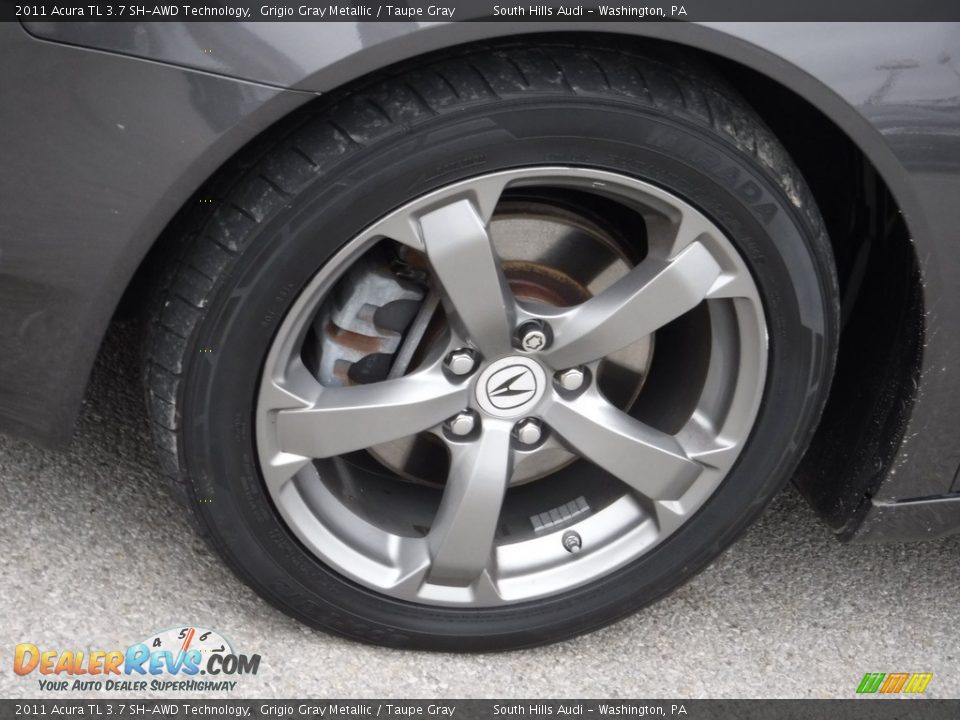 2011 Acura TL 3.7 SH-AWD Technology Grigio Gray Metallic / Taupe Gray Photo #5