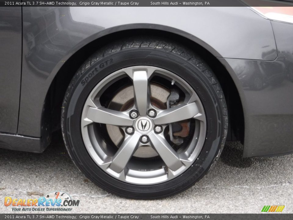 2011 Acura TL 3.7 SH-AWD Technology Grigio Gray Metallic / Taupe Gray Photo #9