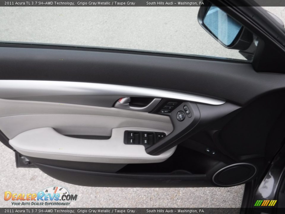 2011 Acura TL 3.7 SH-AWD Technology Grigio Gray Metallic / Taupe Gray Photo #16