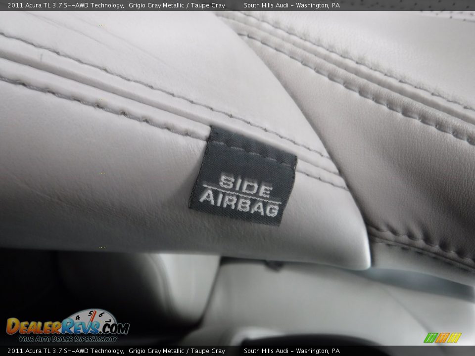 2011 Acura TL 3.7 SH-AWD Technology Grigio Gray Metallic / Taupe Gray Photo #22