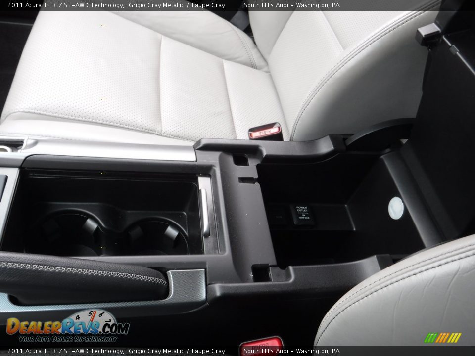 2011 Acura TL 3.7 SH-AWD Technology Grigio Gray Metallic / Taupe Gray Photo #28