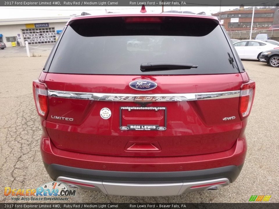 2017 Ford Explorer Limited 4WD Ruby Red / Medium Light Camel Photo #3