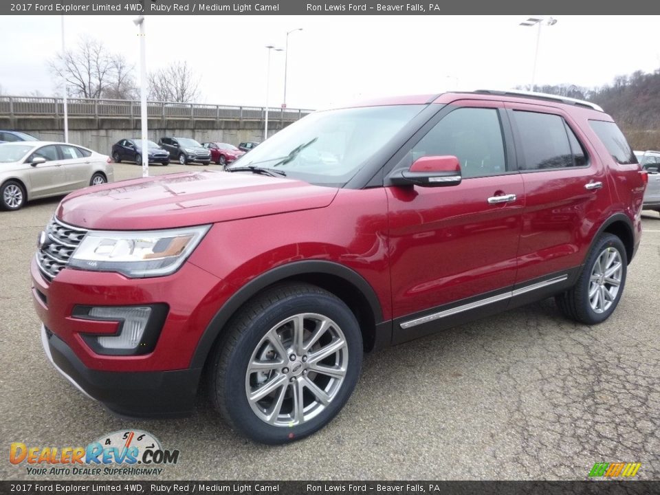 2017 Ford Explorer Limited 4WD Ruby Red / Medium Light Camel Photo #6