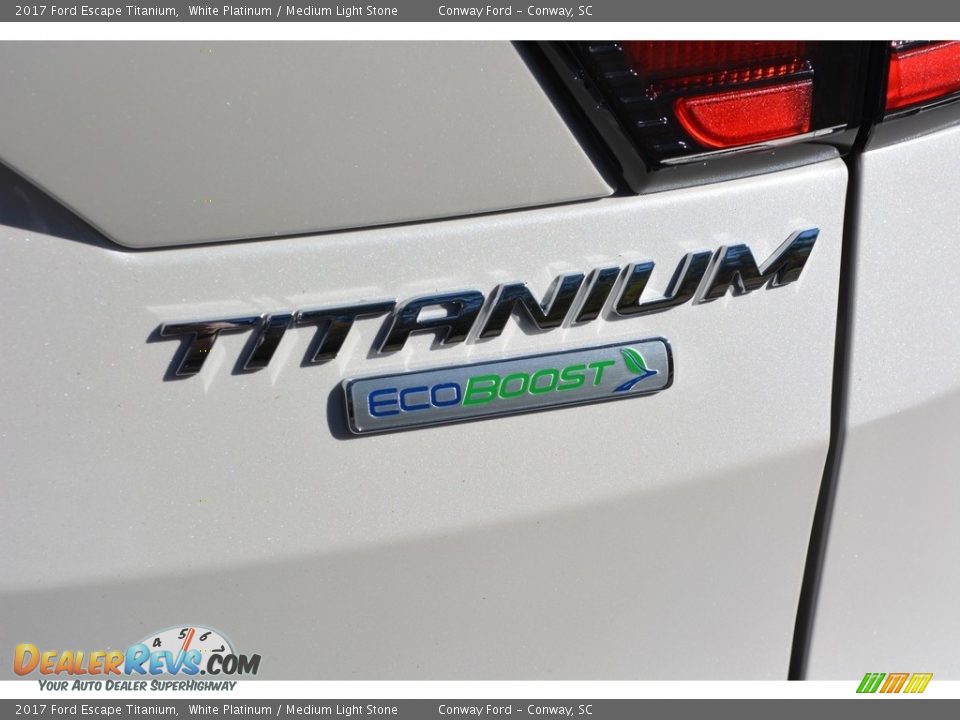 2017 Ford Escape Titanium White Platinum / Medium Light Stone Photo #5