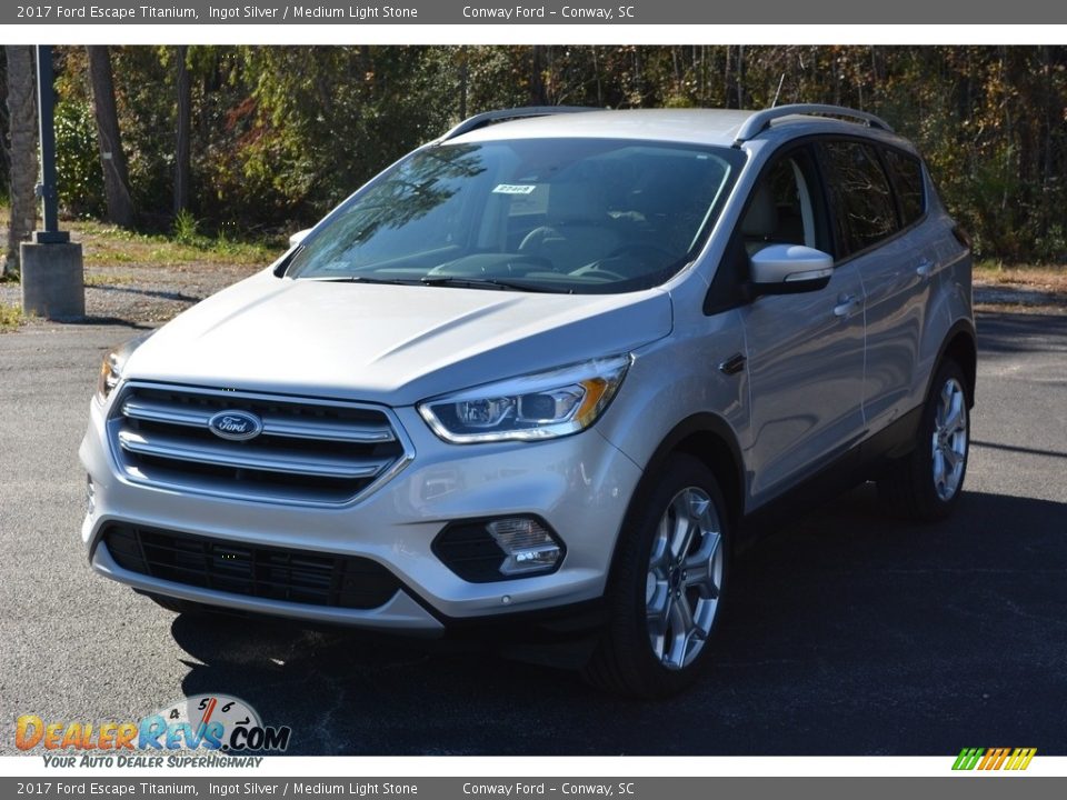 2017 Ford Escape Titanium Ingot Silver / Medium Light Stone Photo #10