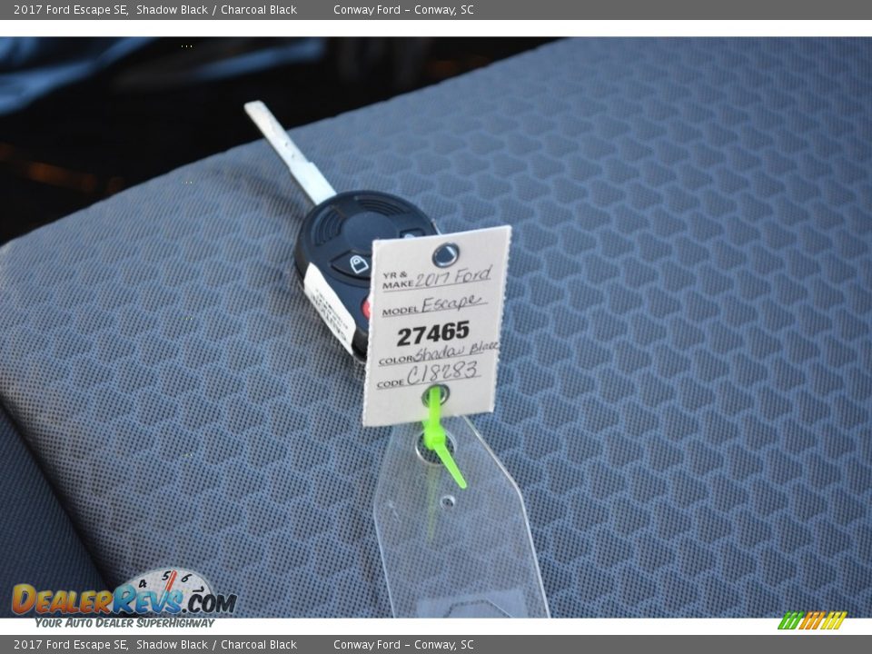2017 Ford Escape SE Shadow Black / Charcoal Black Photo #27