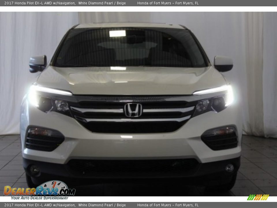 2017 Honda Pilot EX-L AWD w/Navigation White Diamond Pearl / Beige Photo #4