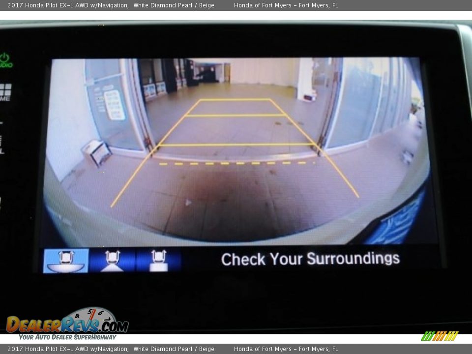 2017 Honda Pilot EX-L AWD w/Navigation White Diamond Pearl / Beige Photo #16