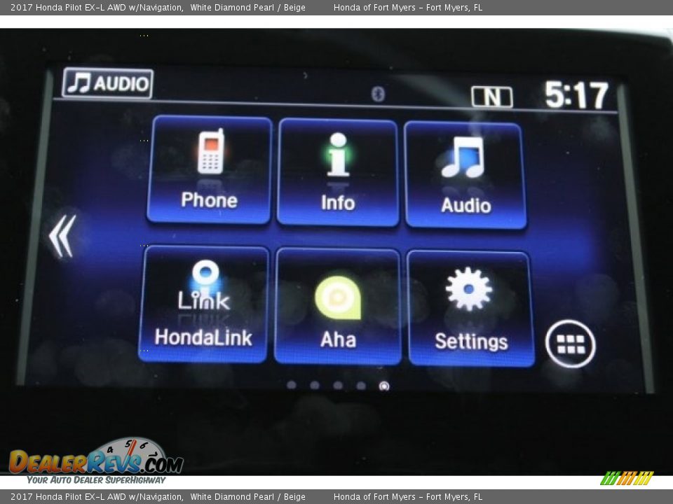 2017 Honda Pilot EX-L AWD w/Navigation White Diamond Pearl / Beige Photo #17