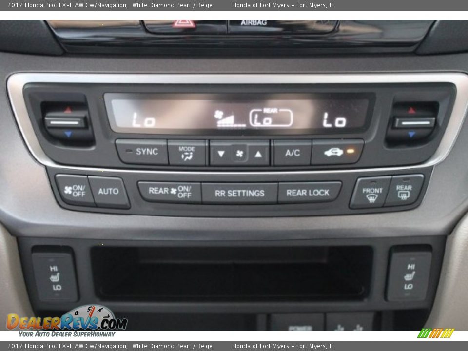 2017 Honda Pilot EX-L AWD w/Navigation White Diamond Pearl / Beige Photo #19