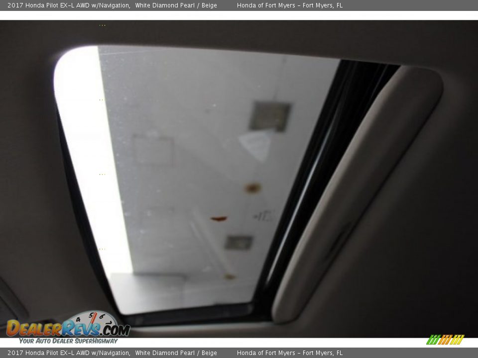 2017 Honda Pilot EX-L AWD w/Navigation White Diamond Pearl / Beige Photo #25