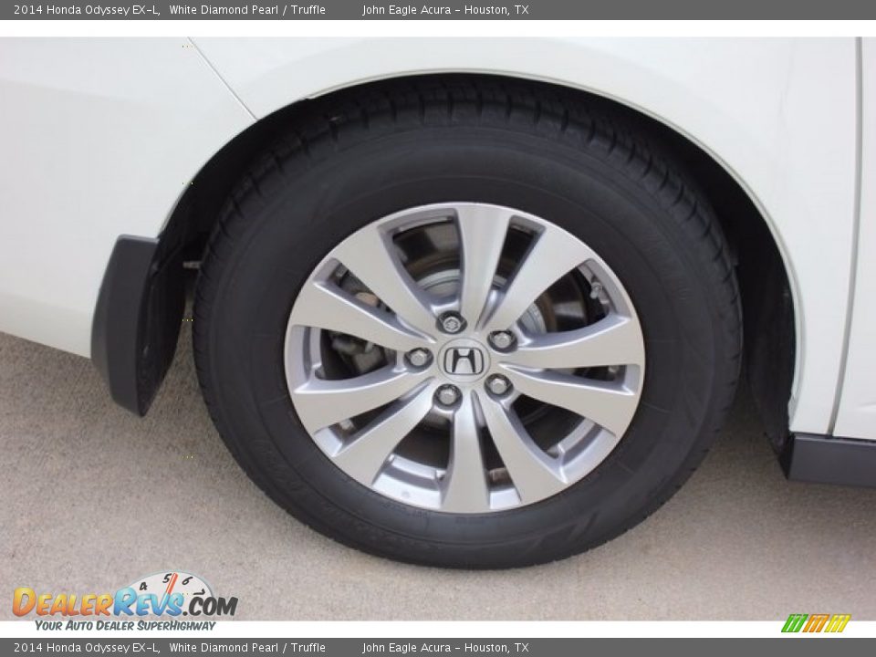 2014 Honda Odyssey EX-L White Diamond Pearl / Truffle Photo #12