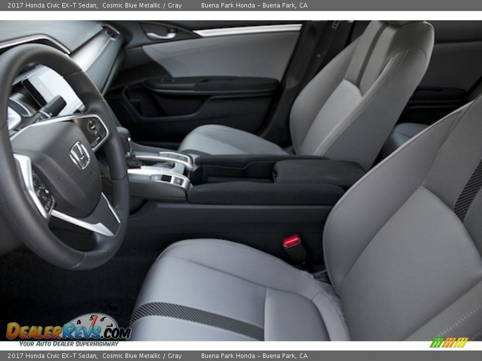 2017 Honda Civic EX-T Sedan Cosmic Blue Metallic / Gray Photo #9