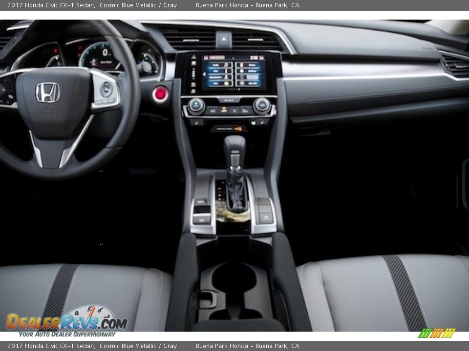 2017 Honda Civic EX-T Sedan Cosmic Blue Metallic / Gray Photo #13