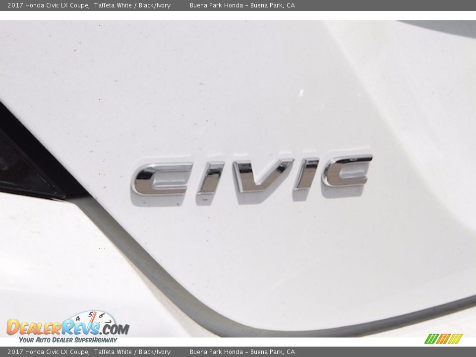 2017 Honda Civic LX Coupe Taffeta White / Black/Ivory Photo #3