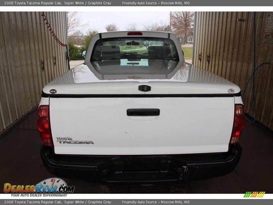 2008 Toyota Tacoma Regular Cab Super White / Graphite Gray Photo #3