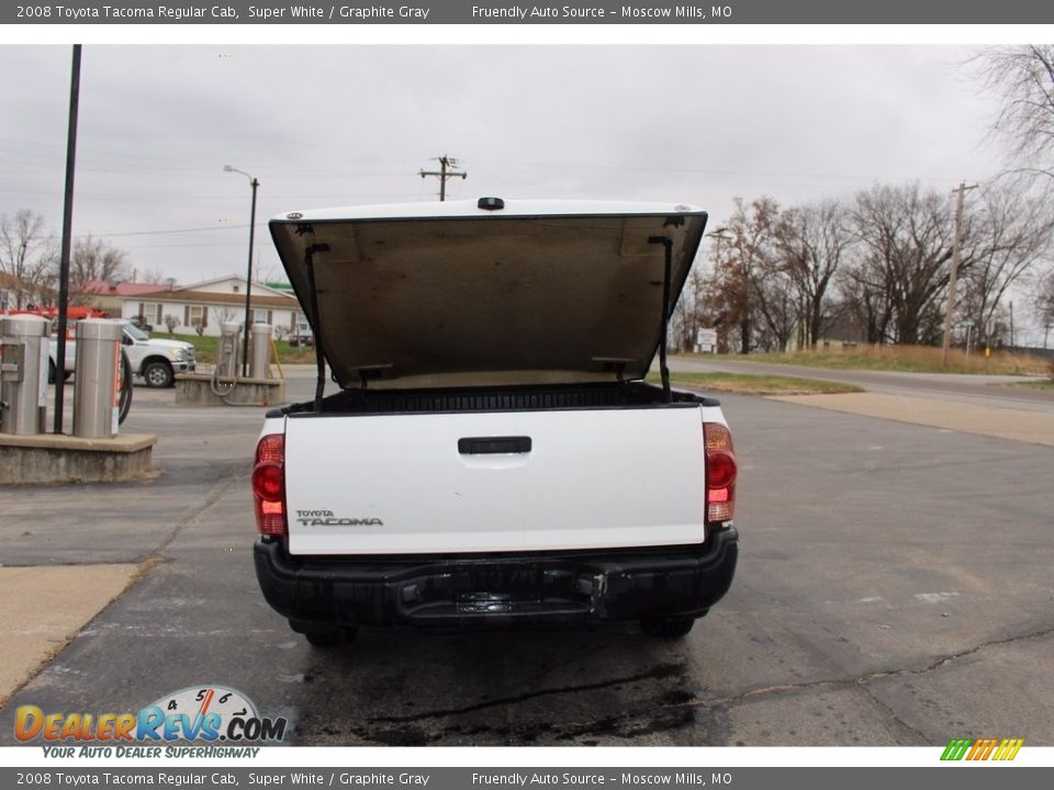 2008 Toyota Tacoma Regular Cab Super White / Graphite Gray Photo #4