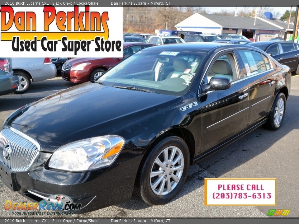 2010 Buick Lucerne CXL Black Onyx / Cocoa/Shale Photo #1