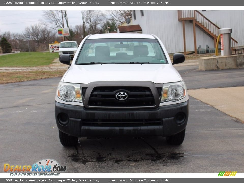 2008 Toyota Tacoma Regular Cab Super White / Graphite Gray Photo #5