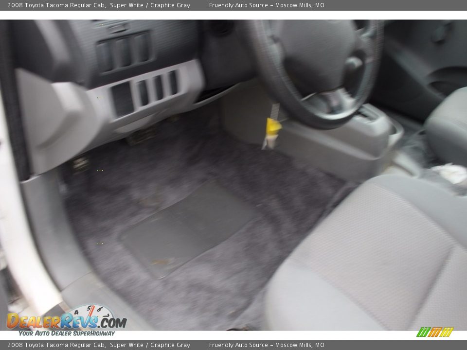 2008 Toyota Tacoma Regular Cab Super White / Graphite Gray Photo #7