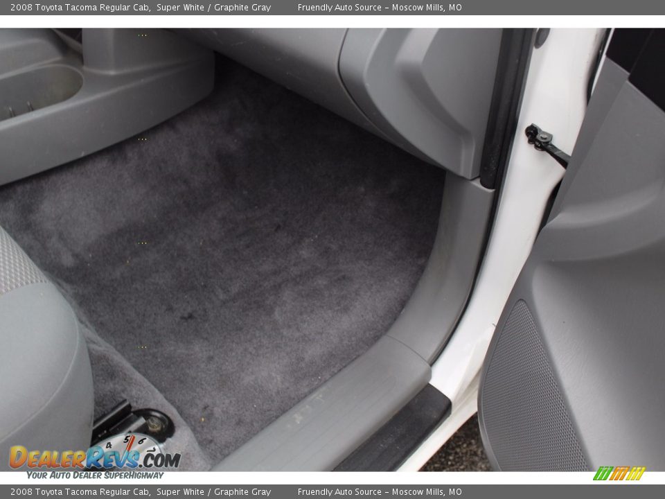 2008 Toyota Tacoma Regular Cab Super White / Graphite Gray Photo #8