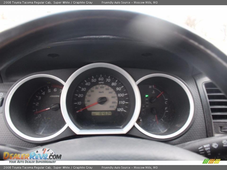 2008 Toyota Tacoma Regular Cab Super White / Graphite Gray Photo #9