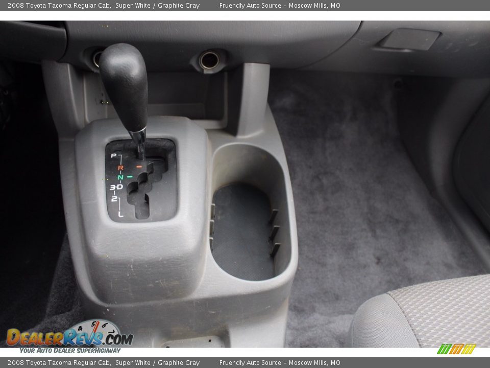 2008 Toyota Tacoma Regular Cab Super White / Graphite Gray Photo #10