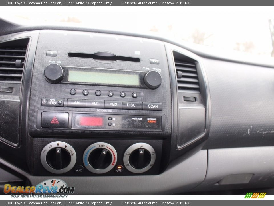 2008 Toyota Tacoma Regular Cab Super White / Graphite Gray Photo #11