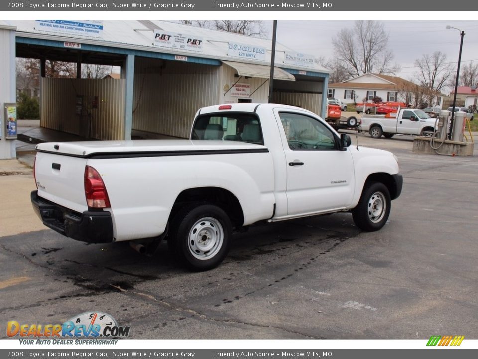 2008 Toyota Tacoma Regular Cab Super White / Graphite Gray Photo #16