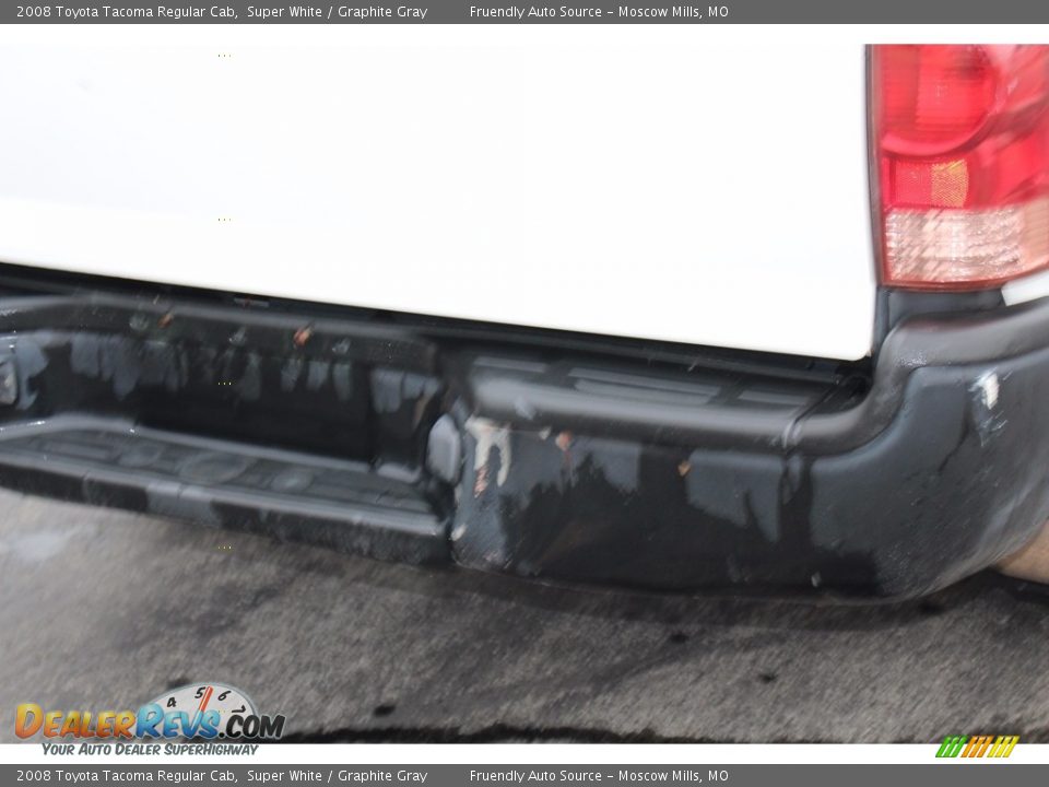 2008 Toyota Tacoma Regular Cab Super White / Graphite Gray Photo #17