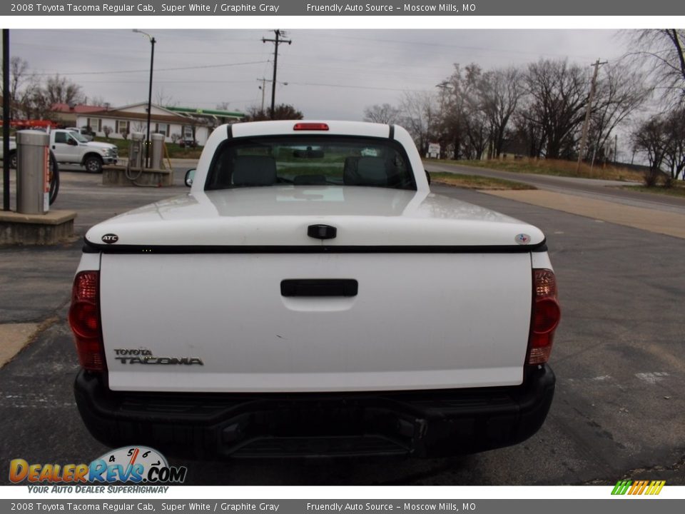 2008 Toyota Tacoma Regular Cab Super White / Graphite Gray Photo #20