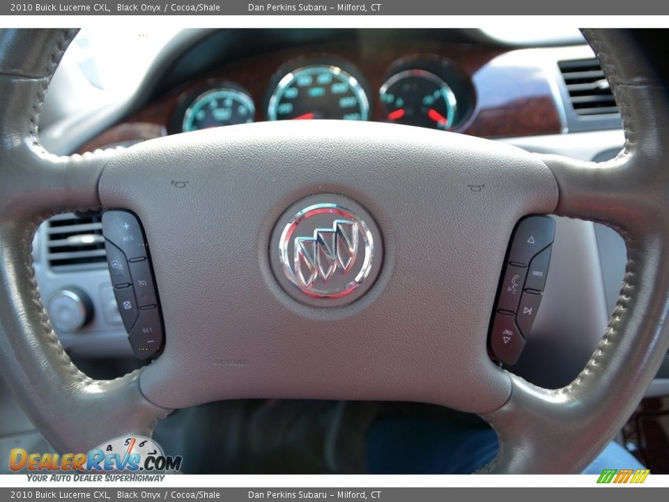 2010 Buick Lucerne CXL Black Onyx / Cocoa/Shale Photo #15